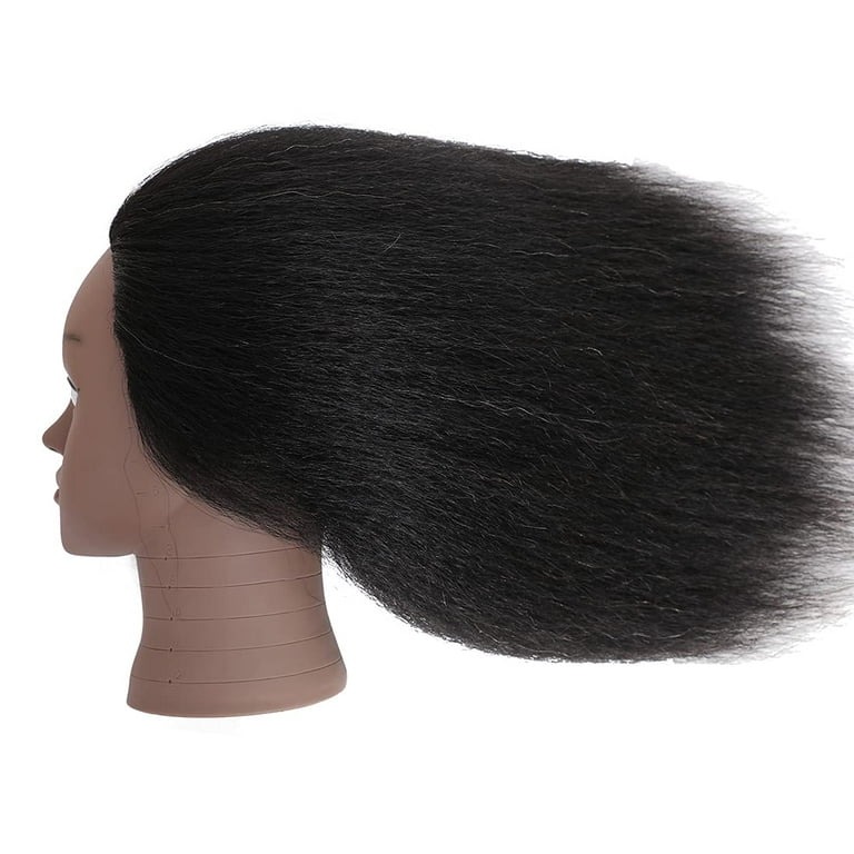 Mannequin Head with Human Hair 14Manikin Head 100% Real Hair Mannequin Head Human Hair Trainning Head Doll Head Doll Head for Practice Styling with