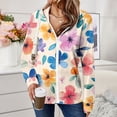 thumbnail image 2 of Trendy Jackets for Women Full Zip Up Hoodies with Pockets Long Sleeve Graphic Print Zipper Hooded Sweatshirts (M, Multicolor), 2 of 6