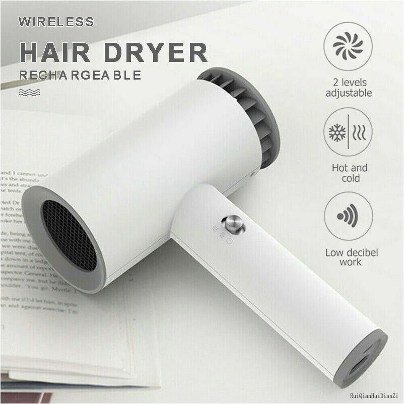 USB Rechargeable Cordless Hair Dryer Versatile Portable Hairdressing ...