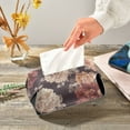 thumbnail image 5 of Vintage Floral Pattern Tissue Box Cover Leather Square Rectangle Tissue Box Holder for Bathroom Living Room Desk Office Decor, 5 of 7