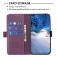 thumbnail image 4 of Wallet Case for Samsung Galaxy S20, Magnetic PU Leather Kickstand Flip Cover with 3 Card Slots Holder TPU Shockproof Interior Folio Phone Case Compatible for Samsung Galaxy S20, Darkpurple, 4 of 8