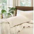 thumbnail image 3 of Brooklyn Loom Matte Cotton Velvet 2-Piece Twin XL Comforter Set in Off-White, Cotton , Adult, All Season, OEKO-TEX Certified, 3 of 7