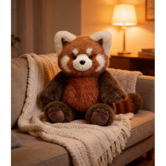 Running Plushies - 20inch Cute Running Red Panda Plush Toy, Interactive Moving Legs Stuffed Animals for Stress Relief, Christmas Birthday Gift for Kids & Adults