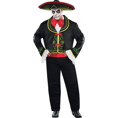 Day of the Dead Sombrero Senor Halloween Costume for Men, Plus Size