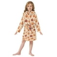 thumbnail image 6 of FORMRS Niños Bathrobe Unisex Hooded Robe Soft Plush Pajamas Sleepwear, Size 7-9T, Colorful Halloween Pumpkin Pattern, 6 of 7
