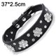 thumbnail image 2 of Collar de perro con diamantes de imitación florales con incrustaciones de diamantes de cristal brillantes de cuero, 2 of 5