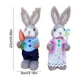 thumbnail image 2 of Eoozwa Easter Bunny Figurines Decor, Rabbit Figurine Table Decorations, Spring Bunnies Decoration Wood Statue for Home Indoor Centerpieces Fireplace Farmhouse Gifts, 2 of 6