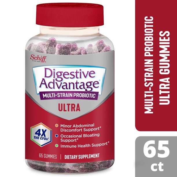 Digestive Advantage 2 Billion CFU MultiStrain Probiotic Gummies (65