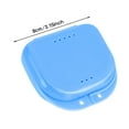 thumbnail image 2 of Secure Travel Retainer With Ventilation Hinged Lid Denture Aligner Mouthguard Protective Storage Container For Daily Use, 2 of 6