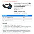 thumbnail image 2 of Front Right Upper Control Arm and Ball Joint Assembly - Compatible with 1994 - 2000 Mitsubishi Montero 1995 1996 1997 1998 1999, 2 of 2
