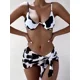 thumbnail image 2 of Traje baño push-up para mujer Trajes baño bandeau 3 piezas Trajes baño sexy sin tirantes, 2 of 5