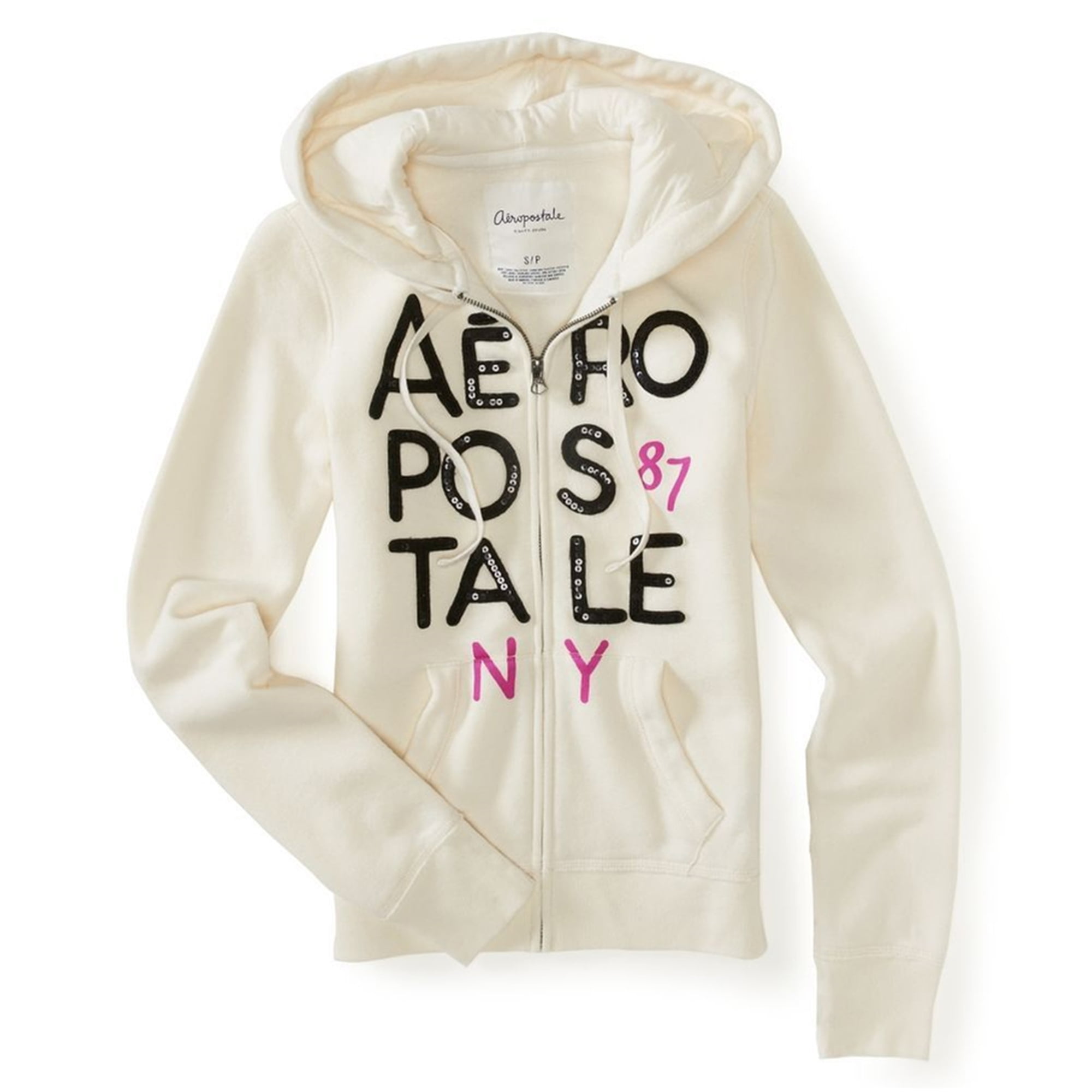 White aeropostale hoodie hotsell