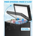 thumbnail image 6 of Crzoe 2.8 Cu.Ft Chest Freezer with Removable Basket and Bottom Defrost Water Drain Top Open Door Freestanding, Mini Freezer, Deep Freezer with Adjustable 7 Thermostat for Apartment/Home,Black, 6 of 7