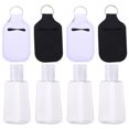 thumbnail image 1 of MasteelfCA 4 Set 30ml Empty Bottle and Keychain Holder Refillable Hand Sanitizer Bottles with Keychain Carriers for Soap Lotion and Liquids (4pcs Bottles + 4pcs Covers), 1 of 8