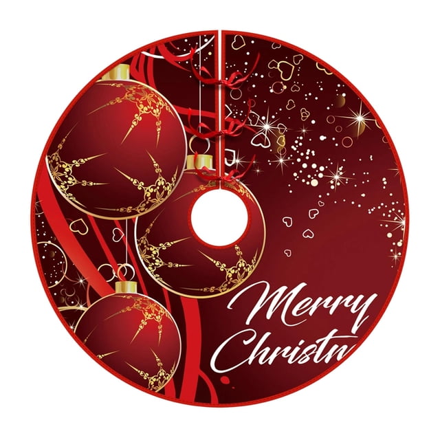 B Christmas Tree Skirt Velvet Material Style B 35.43 Inches Diameter For Holiday Decoration Tree Base Cover Festive Home Decor Lightweight Package