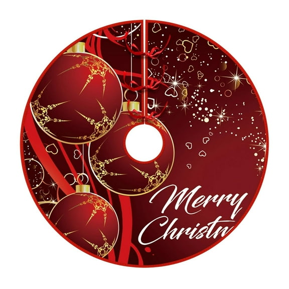 Virelaxpo Sparkling Christmas Tree Skirt with Sequins for Holiday Decorations,Festive Tree Base Cover for Home and Office,Durable and Easy to Install Christmas Ornament