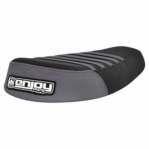 Enjoy Mfg Ribbed Seat Cover - Compatible Fit for Super73 '2-Up' S1, S2, R & RX eBike #367 (Grey Rear - Black Top - Grey Ribs)
