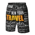 thumbnail image 5 of Kdxio Travel Pattern Mens Casual Shorts - Drawstring Summer Beach Sports Shorts for Men, 5 of 9