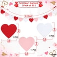 thumbnail image 4 of KatchOn, Red Felt Heart Garland - 8.2 Feet No DIY | Heart Decorations, Valentines Day Decorations | Love Garland, Engagement Party Decorations | Love Decorations, Romantic Decorations Special Night, 4 of 7