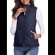 thumbnail image 2 of Chaleco Acolchado con Cuello Alto, Cremallera y Bolsillos para Mujer Azul Oscuro XL, 2 of 10