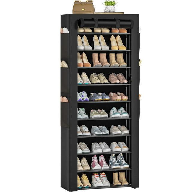 Zapatero OYREL 60 x 29 x 175 cm, 10 niveles, para 36-41 pares, negro