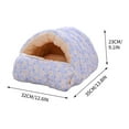 thumbnail image 2 of Enclosed Cat Bed, Removable Sleeping Bag, Fleece Lined Mat, Thick Warm Pet Pad for Small Dogs and Cats, Indoor Crate, Blue, by FAJHHA, 2 of 7