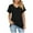 Black, variant on Top for Women Holiday Saving Plus Casual Breathable Tops Solid Plain V-Neck T-shirt Elegant Ladies Tshirt Trendy Ultra Soft Tee Shirts Loose Fit Oversize Short Sleeve Blouse Tshirts Light Bl