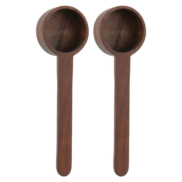 Salt Spoon,2Pcs Walnut Coffee Bean Coffee Spoon Home Supplies True Excellence