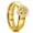 Gold-Life Tree with CZ Inlay, variant on White Ceramic Wedding Ring for Men Women-6mm Width Dome Style with Multifacted Polished Promise Rings Comfort Fit Size 8