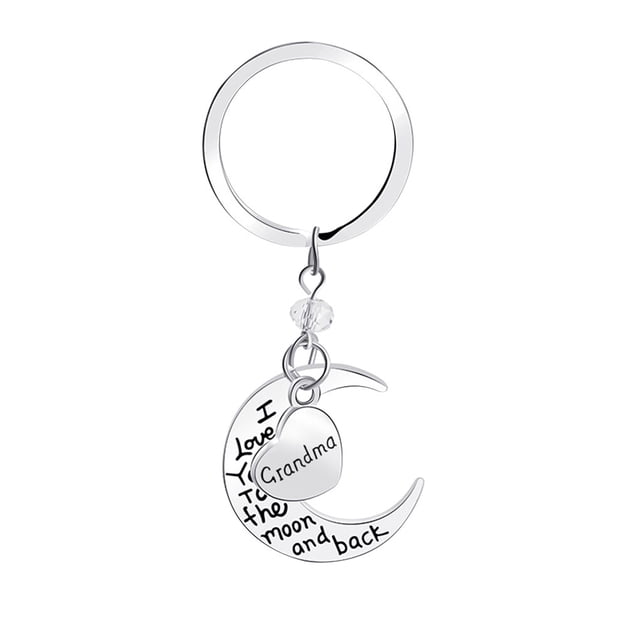 Key Chain Alloy Pendant Keyring Woman Key Holder Decor alloy key chain Key Ring Party Wedding Gift, D1002-Grandma