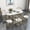 Golden, variant on EUROCO 53.5"L Modern 7-Piece Dining Table Set with Faux Marble Compact, Kitchen Table Set for 6, Golden+White