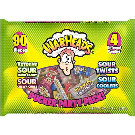 UPC 032134299142 product image for Warheads Pucker Party Pack! Assorted Sour Candy, 90 count, 20 oz | upcitemdb.com