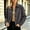 Dark Gray Womens Faux Suede Shacket, variant on Women's Faux Suede Shacket Jackets Long Sleeve Button Up Drop Shoulder Lightweight Cropped Jackets Fall Winter Casual Vintage Outerwear, S-3XL