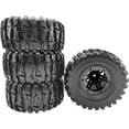 thumbnail image 5 of LINLIN RC Air Pneumatic Tyre, 2.2 Inch Rubber Inflatable Tires 135mm and Plastic Beadlock Wheel Rim Set for 1/10 RC Rock Crawler Truck Parts for Traxxas Axial SCX10 Tamiya CC01 TF2 D90, 5 of 7