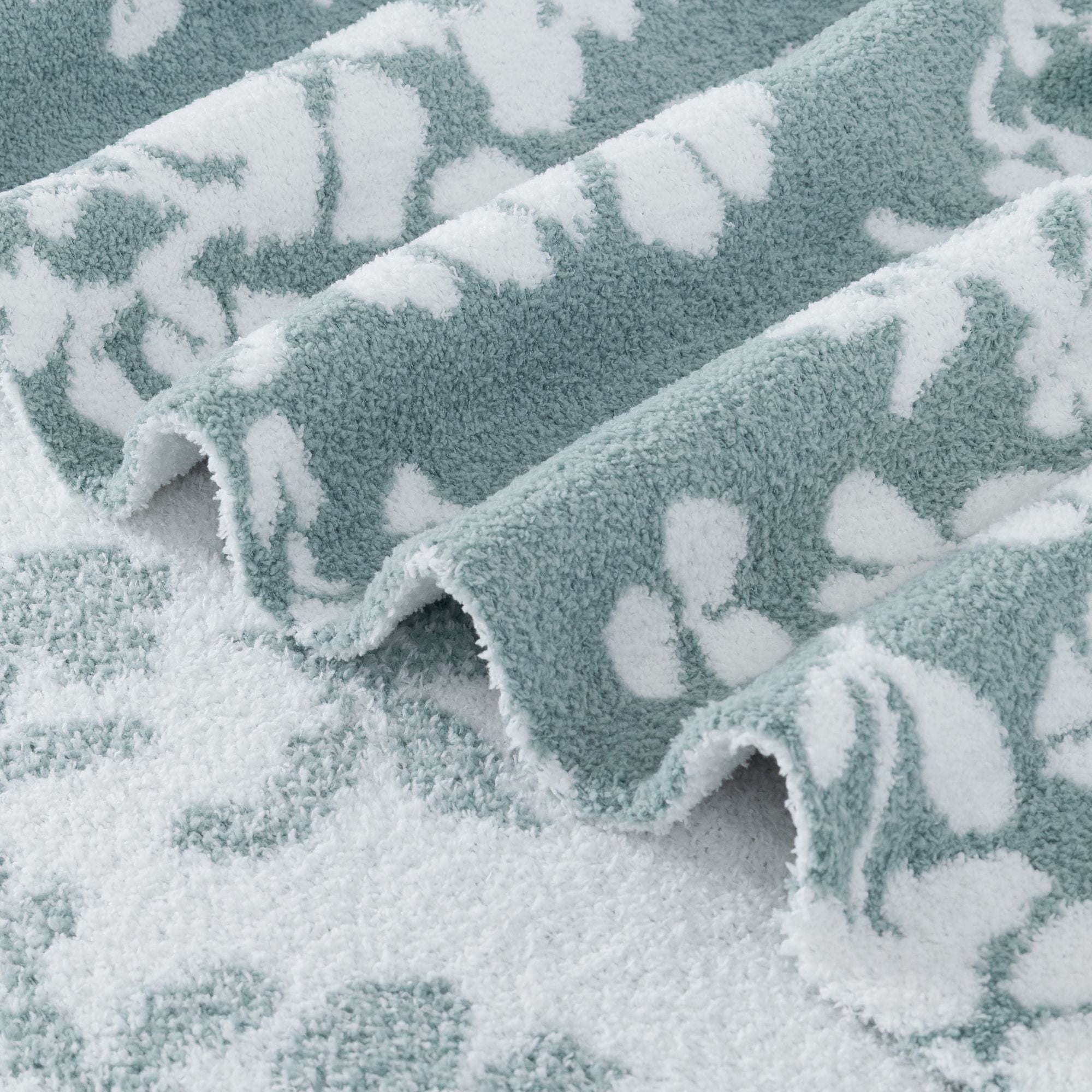 The Pioneer Woman Floral Cozy Knit Oversized Couch Throw Blanket, Green, 50 x 72 in