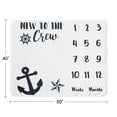 thumbnail image 6 of Sweet Jojo Designs Sailor Blue and White Fleece Milestone Baby Blanket 3 Piece Set, 6 of 6