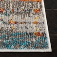 thumbnail image 4 of SAFAVIEH Madison Orlando Abstract Distressed Area Rug, Grey/Turquoise, 6'7" x 6'7" Square, 4 of 10