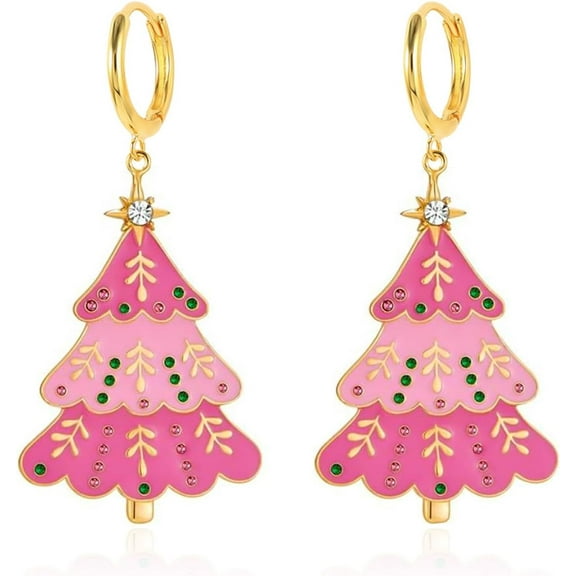 Yoqb Christmas Earrings for Women Cute Christmas Tree Earrings Christmas Drop Dangle Earrings Xmas Holiday Favors Decor Accessories Christmas Gifts A1015