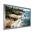thumbnail image 2 of Designart "Unveiling Tropical Paradise Aerial Coral Beaches III" Coastal Framed Wall Art Decor - Coastal Coral Coastal Beach Bedroom Framed Canvas Wall Art, 2 of 6