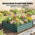 thumbnail image 3 of Outsunny 4' x 4' x 1' Galvanized Raised Garden Bed, Planter Raised Bed with Steel Frame for Vegetables, Flowers, Plants and Herbs, Green, 3 of 9