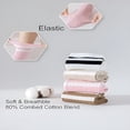 thumbnail image 3 of TELOLY Womens Striped Crew Socks,Cotton Cozy Casual Socks for Women 4 Pairs,Size 5-10, 3 of 6