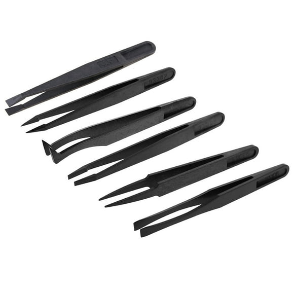 Anti-static Plastic Precision Tweezer with Pointed Tip for Craft Electronics Jewelry-making Repair Supplies