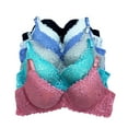 thumbnail image 1 of Pack of 6 pieces Women's Wired Basic Regular Padded Everyday Bras A/B/C/D/DD 32A (70372-55L2), 1 of 3
