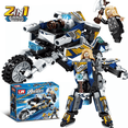 thumbnail image 6 of Minifigures Building Blocks Set, Superhero Mini Action Figures, 2 in 1 Robot Building Toys Include 4 Sets Superhero Transforming Car Model Kit for Kids Adults and Fans, 6 of 6