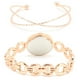 thumbnail image 4 of Conjunto de pulsera de reloj para mujer y niña, elegante reloj de cuarzo de aleación de aleación, conjunto de pulsera de joyería de oro rosa, 4 of 5