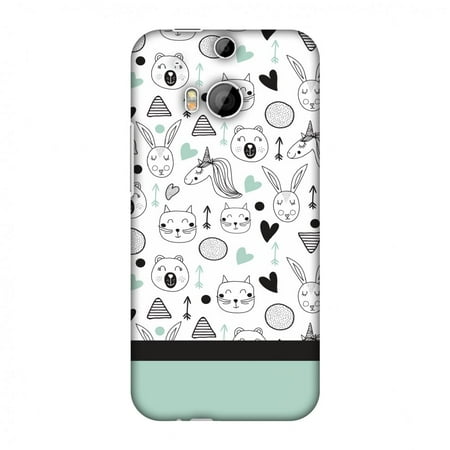 HTC One M8s Case, HTC One M8 EYE Case - Unicorns,Hard Plastic Back Cover, Slim Profile Cute Printed Designer Snap on Case with Screen Cleaning