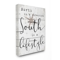 The Stupell Home Decor Collection South Is A Lifestyle Canvas Wall Art
