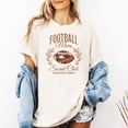 thumbnail image 4 of Football Mom Social Club Shirt for Women Faux Glitter Cheering from the Sidelines Oversized Tee Ivory Shirt Adult 2X-Large, 4 of 4