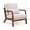 Beige/25.20 x 29.92 x 30.31 inch, variant on Alvantor Mid-Century Modern Accent Chair with Rubberwood Frame, Padded Cushions and Lumbar Pillow, Beige, 25.20 x 29.92 x 30.31 in