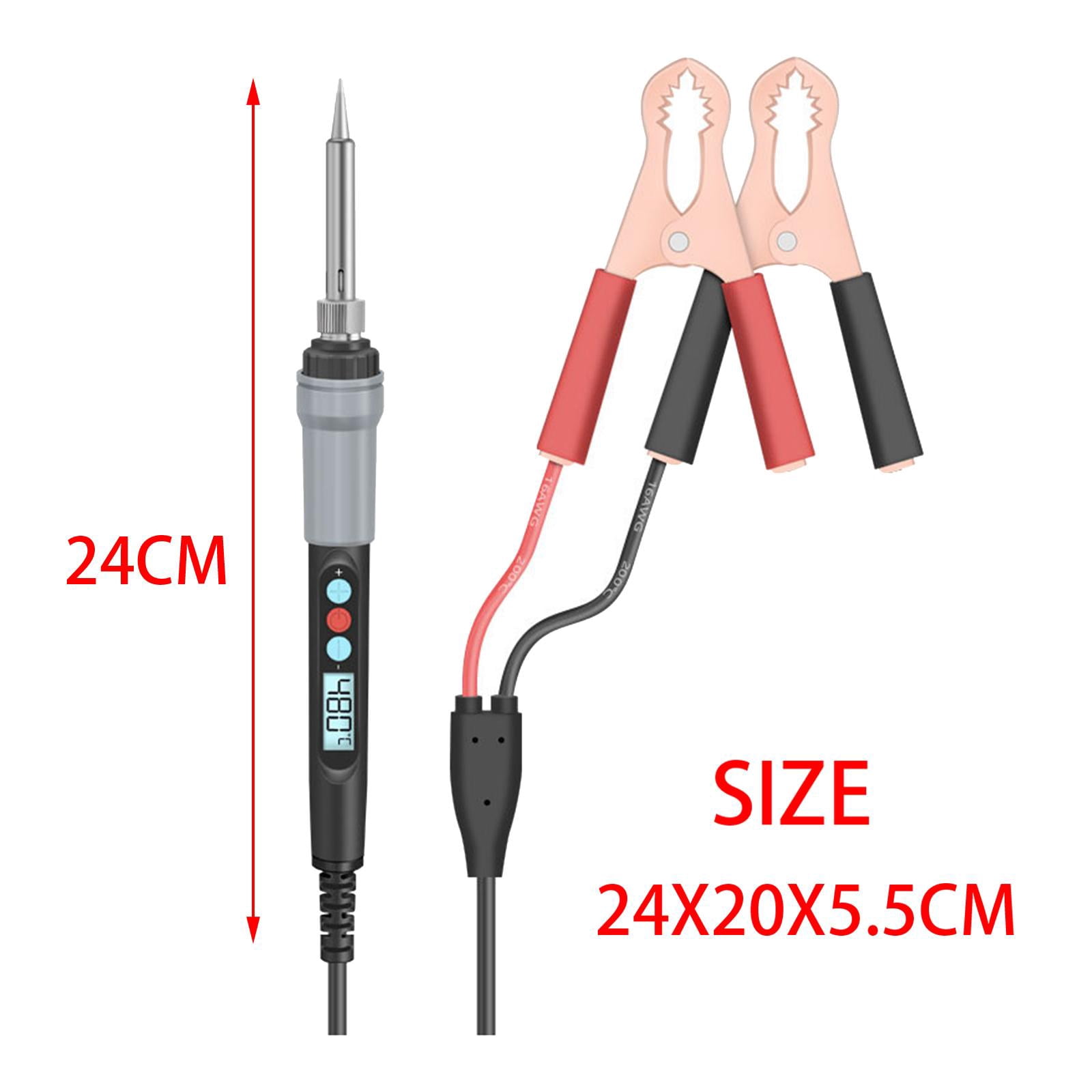 Clip Powered Electric Iron Soldering Iron Kits .Adjustable Temperature 180-500 degreeC. Mini Digital Soldering Iron for Car. Desoldering Soldering , 12v